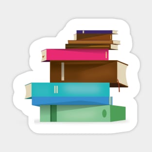 Pile of books Sticker